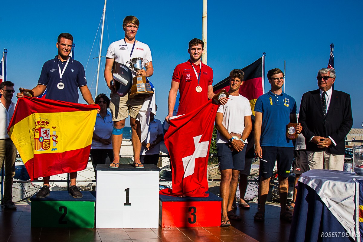 20190720 2019 Finn Silver Cup Anzio Pic Robert Deaves Prizegiving Podium Overall
